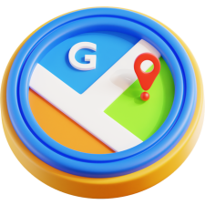 google map with location pin